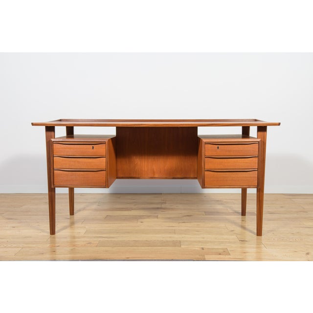 Mid-Century Modern Mid-Century Freestanding Teak Desk by Peter Løvig Nielsen for Loviq, 1960s For Sale - Image 3 of 18