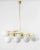1960s Large Italian Brass and Glass Chandelier in the Style of Stilnovo, 1960s For Sale - Image 5 of 12