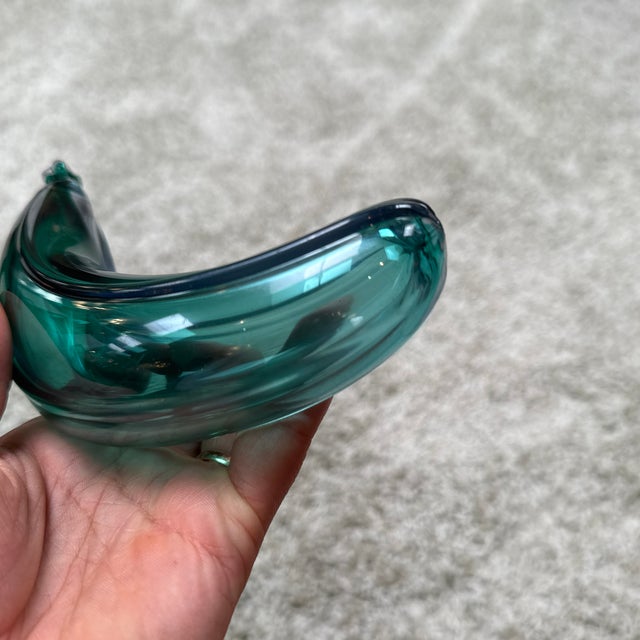 Glass Italian Murano Art Glass Iridescent Banana Sculpture For Sale - Image 7 of 8