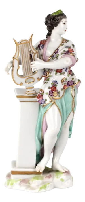 Girl with a Lyre Figurine