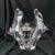 Glass Vannes Le Chatel Signed Crystal Sculpture/Centerpiece - Large, Freeform, Vintage (11”x11”x10”) Please Read For Sale - Image 7 of 18
