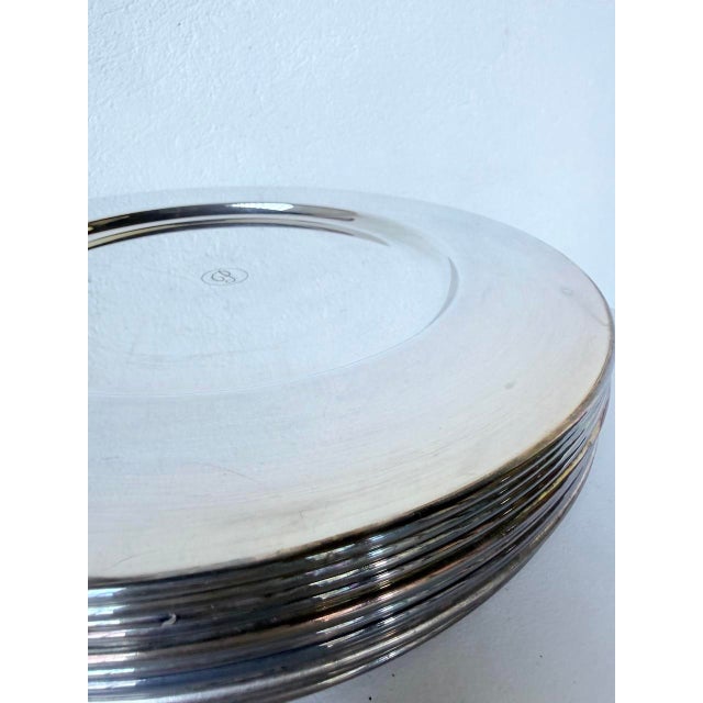 Plates and Saucers in Silver-Plated Metal from Emile Puiforcat, 1960s, Set of 12 For Sale - Image 11 of 18