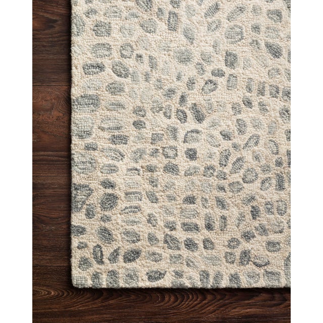 Contemporary Loloi Rugs Masai Rug, Silver Gray / Ivory - 1'6"x1'6" For Sale - Image 3 of 4