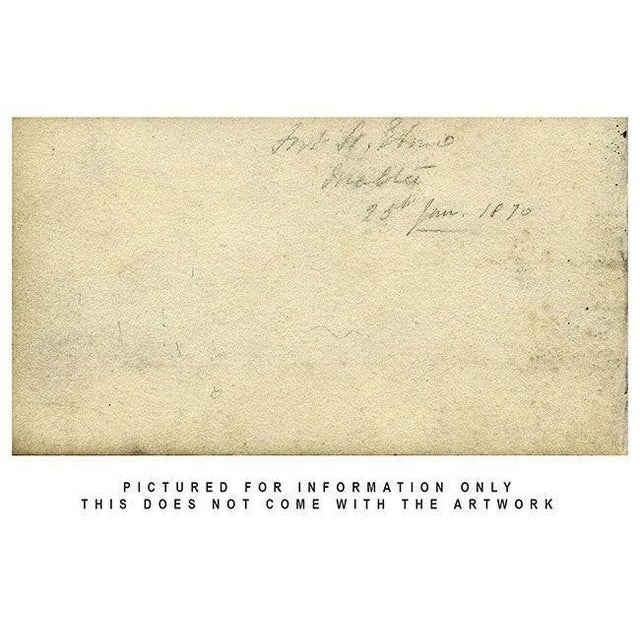 Cmdr Alfred M. Causton RN, Fort Saint Elmo, Malta, 1870, Watercolour For Sale - Image 4 of 5