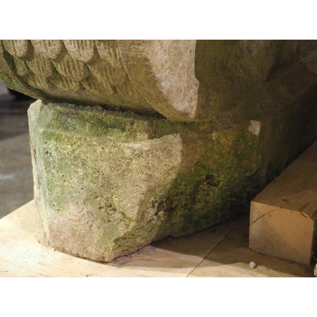 Rare Set of Circa 1700 French Chateau Staircase Baluster Terminals in Limestone For Sale - Image 13 of 18