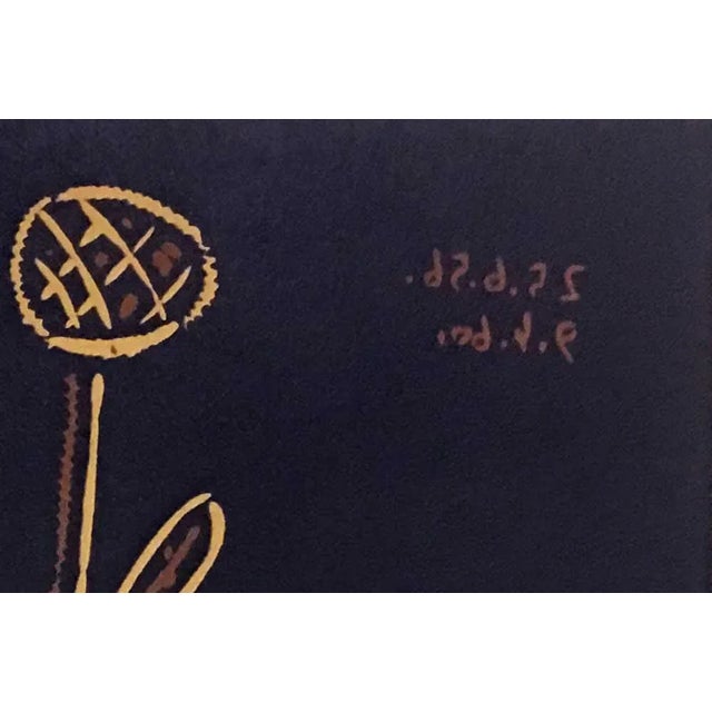 Abstract 1960s Vintage Pablo Picasso "Plante Aux Toritos” Linocut Print For Sale - Image 3 of 4