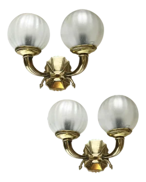 Vintage French Bronze Sconces - a Pair