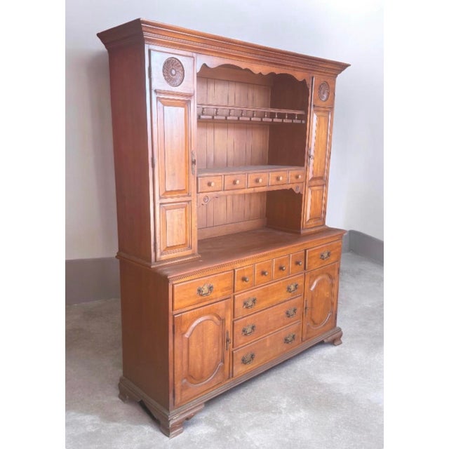 Wood Vintage Henkel Harris Cherry Hutch For Sale - Image 7 of 7