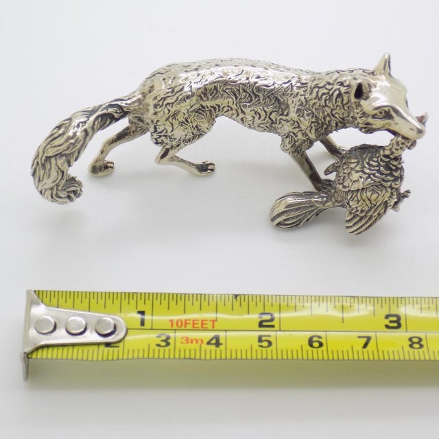 Vintage Italian Silver Fox Figurine, 1960s For Sale - Image 12 of 13