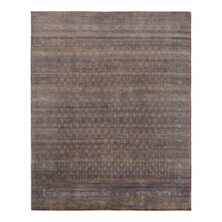 Rug & Kilim's Modern Classics Rug in Antique Mauve and Taupe Geometric Patterns For Sale
