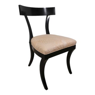 Classic Klismos Style Chair in Black Lacquer by Drexel For Sale