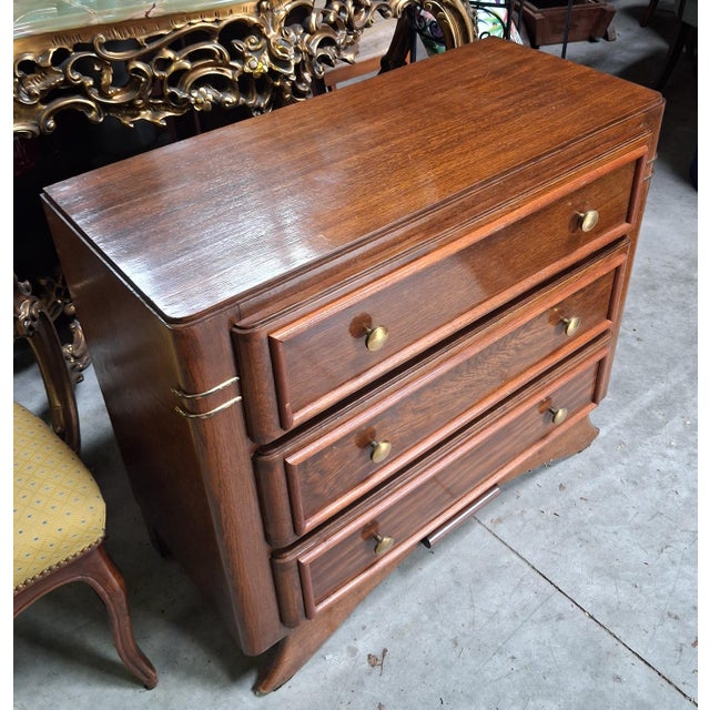 Art Deco Chest of Drawers in Mahogany and Stained Wood, 1920s For Sale - Image 6 of 7