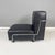 Italian Modern Square Lounge Chair in Black Leather and Metal, 1980s For Sale - Image 3 of 14