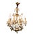 Pink Vintage French Crystal and Brass Chandelier, 1950 For Sale - Image 8 of 8