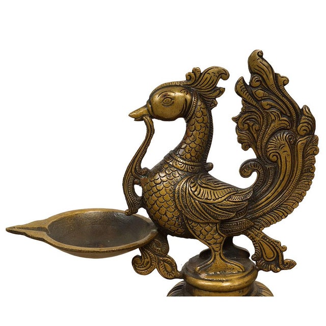 Early 20th Century Chinese Brass Oil Lamp/Candle Holder For Sale - Image 4 of 6