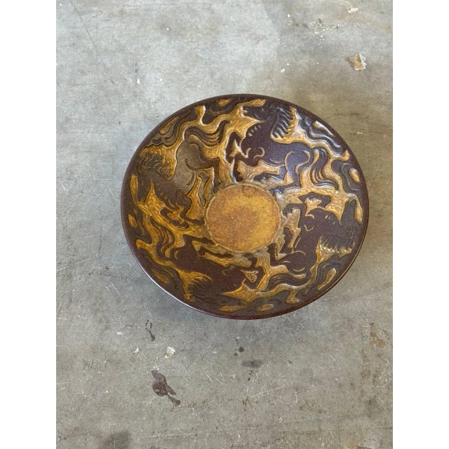 Vintage 1950s Michael Andersen & Sons Bornholm Ceramic Bowl – Mid-Century Danish Art Pottery For Sale In Los Angeles - Image 6 of 8