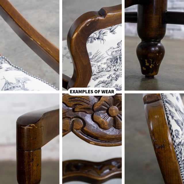 Late 20th Century French Louis XV Style Settee by Highland House Black and White Toile De Jouy For Sale - Image 17 of 18