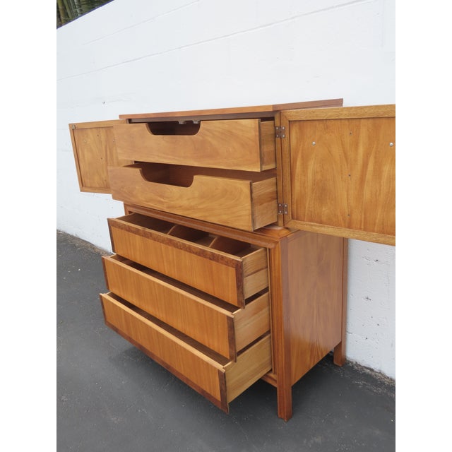 Basic Witz Mid Century Modern Tall Chest of Drawers Highboy 6575 For Sale In Miami - Image 6 of 17