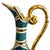 Turquoise Vintage Baroque Floral Vase by H. Bequet 1950s For Sale - Image 8 of 10