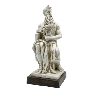 Grand Tour Revival St. Vintage Classical Painted Moses Figure After Michelangelo