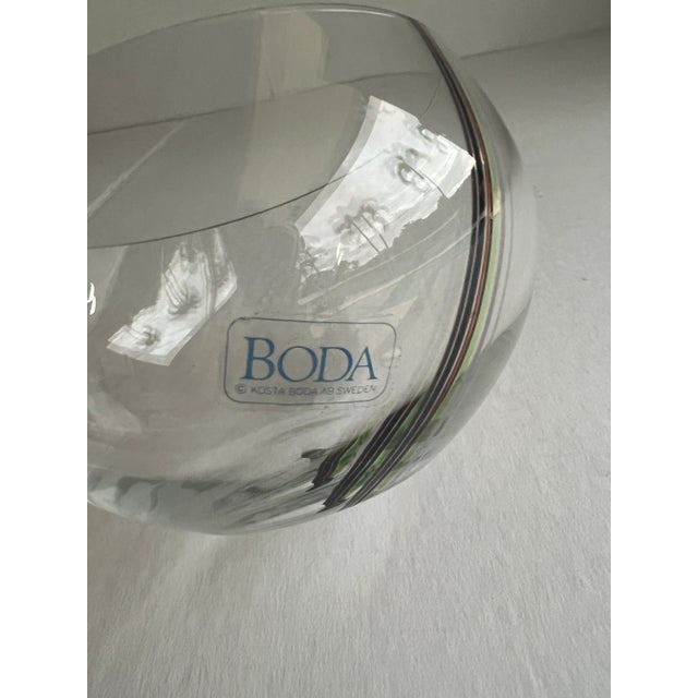 Bertil Vallien 1990s Rainbow Art Glass Bowl by Bertil Vallien for Kosta Boda, Made in Sweden For Sale - Image 4 of 9