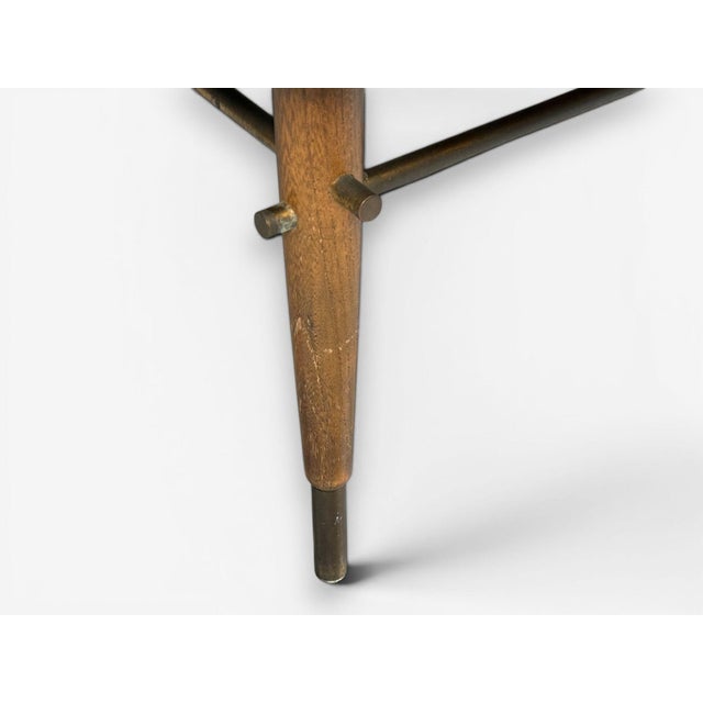 Paul McCobb Attr., Coffee Table, Walnut, Brass, Usa, 1950s For Sale - Image 9 of 9
