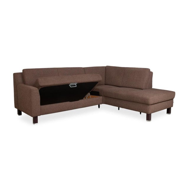 Flex Plus Fabric Corner Sofa in Brown with Manual Function by Ewald Schillig For Sale - Image 4 of 18