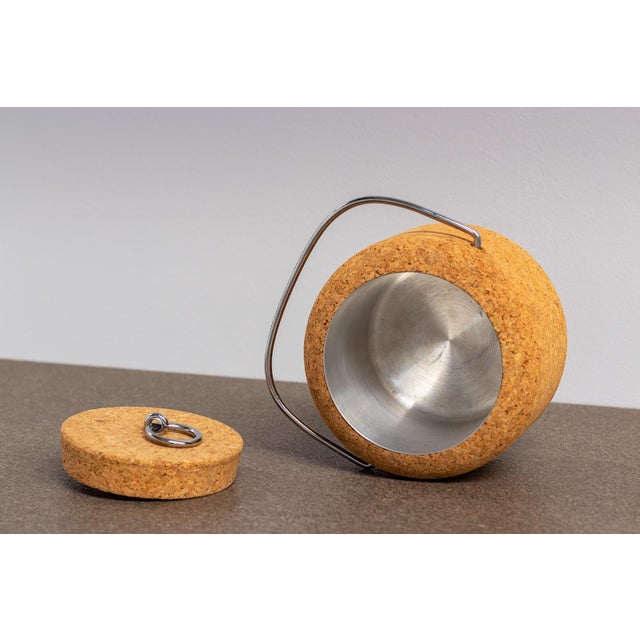 Cork Ice Bucket by Signe Persson Melin for Boda Nova, 1970s For Sale - Image 3 of 8