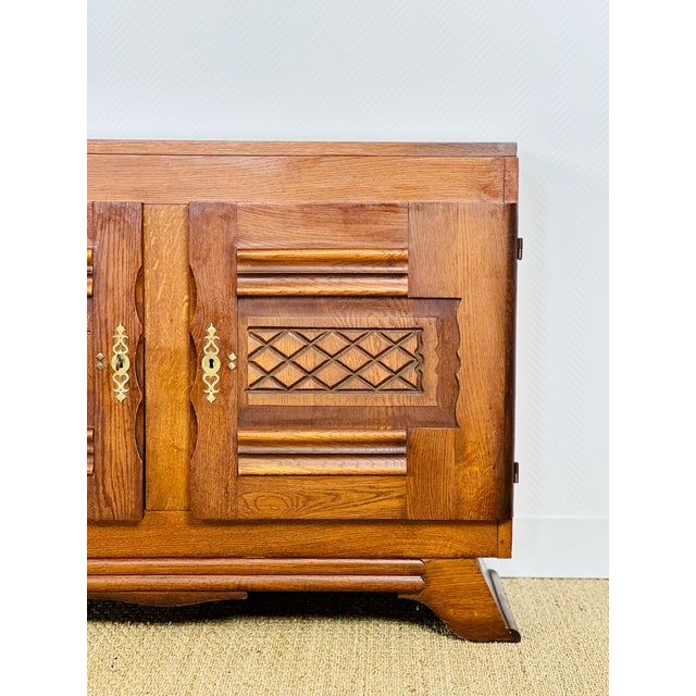 French Art Deco Cabinet in Oak, 1940 For Sale - Image 10 of 14
