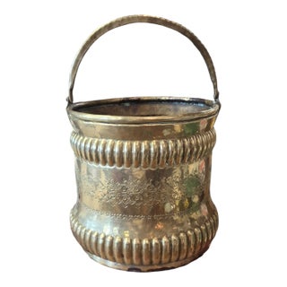 19th C French Brass Jardinere For Sale