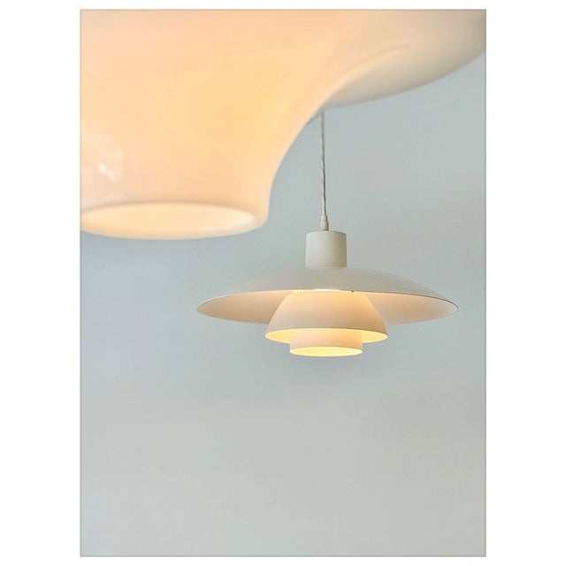 Louis Poulsen White PH 4/3 Pendant Lamp by Poul Henningsen for Louis Poulsen, Denmark, 1960s For Sale - Image 4 of 18