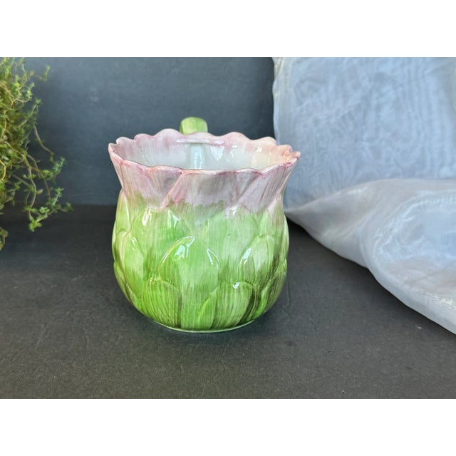 Farmhouse Fitz and Floyd Artichoke Pitcher For Sale - Image 3 of 12