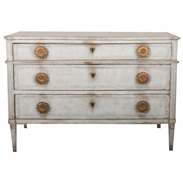 French Painted Oak Commode For Sale