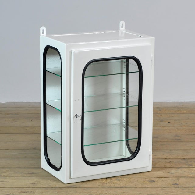 Industrial Vintage Medical Display Cabinet, 1975 For Sale - Image 3 of 11