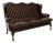 Vintage Leather Wing Back Sofa, 1930 For Sale