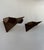 Vintage Metal Wall Sconces with Rust-Like Patina, France, 1970, Set of 2 For Sale - Image 3 of 8