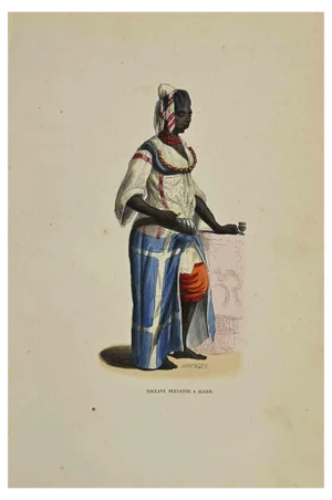 Auguste Wahlen, Esclave Servante a Alger, Lithograph, 1844