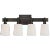 Bryant Four-Light Bath Sconce in Bronze with White Glass Designer: Thomas O'Brien Height: 8" Extension: 5.5" Backplate: 4"...