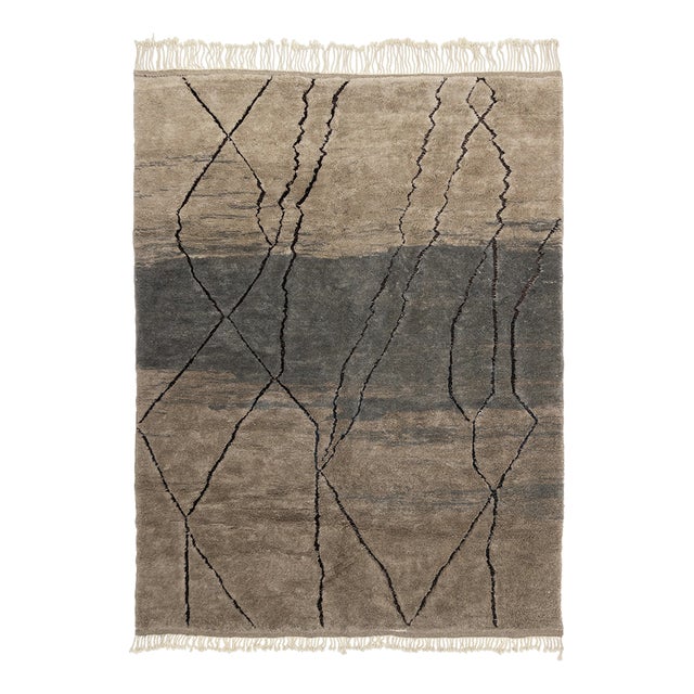 Hand-Knotted Wool Premium Rug by Azele Studio For Sale