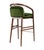 Essex Green Velvet Bar Stool by Javier Gomez For Sale - Image 3 of 6