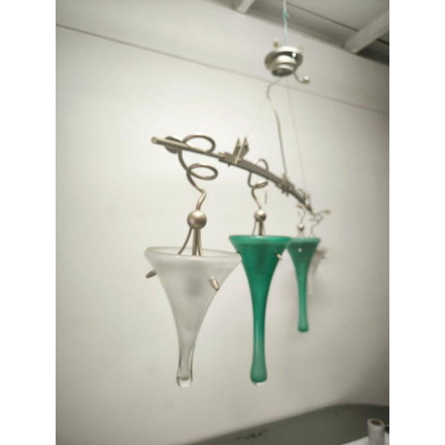 Metal Four-Light Suspension Lamp International, 1990s For Sale - Image 7 of 14