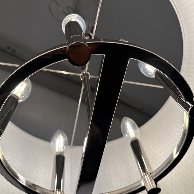 Minka Lavery Palmetto Polished Nickel Pendant For Sale - Image 9 of 12