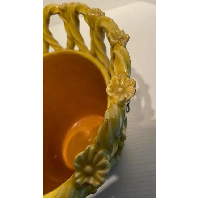 Vintage Italian Art Pottery Vase/Jardiniere For Sale - Image 6 of 10