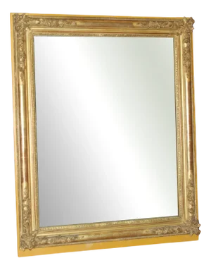 19th Century Restoration Mirror in Gilded Stucco
