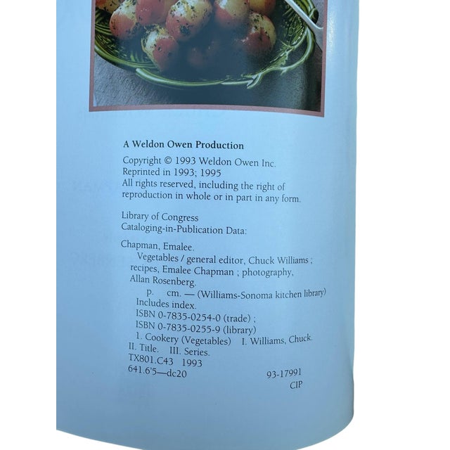 Vegetables - Williams-Sonoma Kitchen Library Emalee Chapman 1995 108 pages Excellent Condition From the dust jacket:...