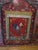 Vintage French Country Red Ornate Rooster Design With Basket Fire Screen For Sale - Image 4 of 13
