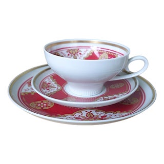 Collectors Cup and Cake Plate from Cp Weißwasser, 1970s, Set of 3 For Sale