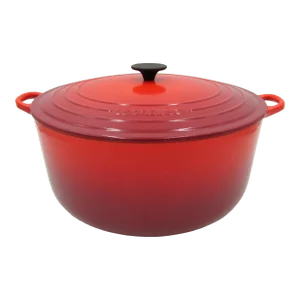 13 Qt Round Le Creuset Cerise Red Cast Iron Enamel Dutch Oven Cocotte