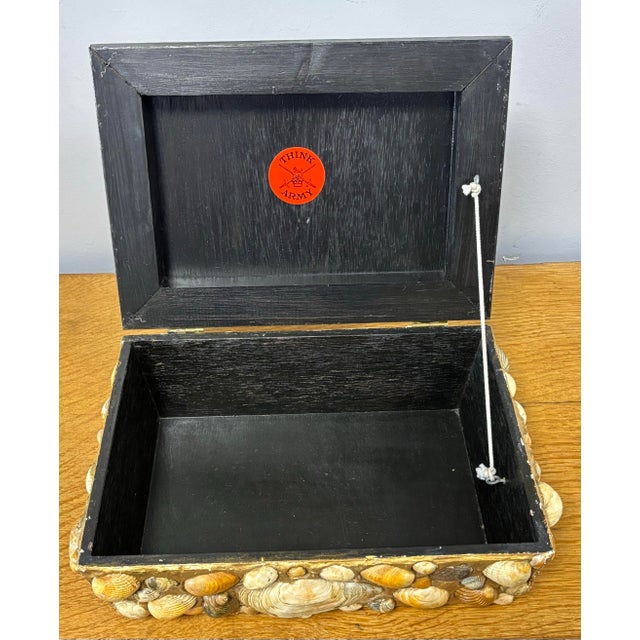 Wood Vintage English Seashell Box For Sale - Image 7 of 7