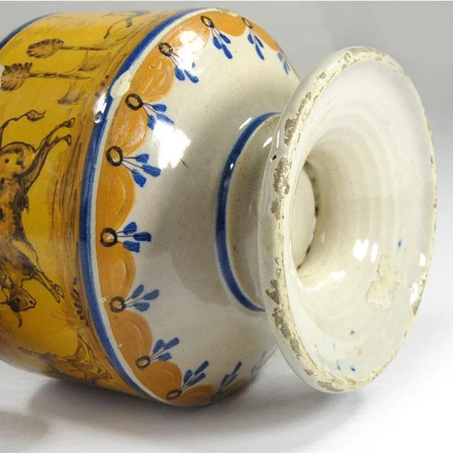 19th Century Majolica Vase from Alcora, Spain For Sale - Image 6 of 10